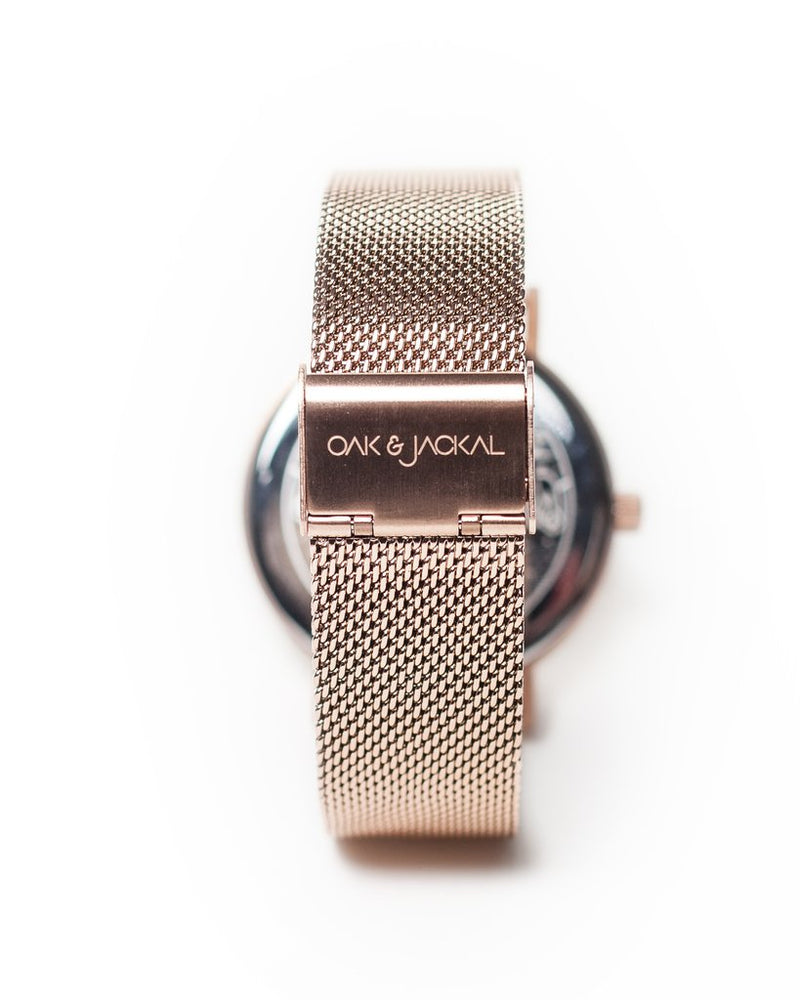 Mesh Rose Gold/Marble Timepiece